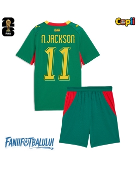 Senegal Nicolas Jackson #11 Echipament de Fotbal Replică Mondial 2026 Copii Deplasare (+ Șorturi)